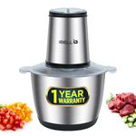 iBELL MT300SM Meat Chopper/Grinder/Mincer, 3 Litre Stainless Steel Bowl, 800W, Multi Purpose for Cutting Slicing Meat, Vegetables, Nuts & Fruits (Silver)
