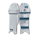 Gunn & Moore GM Cricket Batting Pads, Ben Stokes Diamond 404, Traditional Cotton & Cane, Adult Right Handed - 18", Approx Weight 2.24 kg, 1 Pair, White