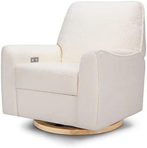 Nursery Works for Babyletto, Sunday Power Recliner and Swivel Glider in Chantilly Sherpa, Greenguard Gold Certified and CertiPUR-US® Certified