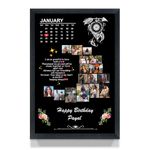 A Perfect Gifter Moon Shape Black Personalised Photo Frame, Birthday Frame, Anniversary Photo Collage Gift, Wedding Gift, Gift For Friend, Valentine's day Gift (Size 10x14 Inches, Black)