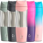 Sophie & Jasmine London Travel Mug 480ml Thermal Cup for Hot Drinks- Thermal Flask- Double Insulated, Leakproof, Stainless Steel Coffee Flask Cups for Hot Drinks