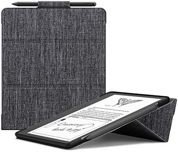 Ayotu Trifold Stand Case for Kindle Scribe (2022 Released) - Premium Durable Fabric Cover with Pen Holder, Auto Sleep/Wake, Only for 10.2 inch Kindle Scribe, Grey