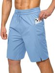 AI'MAGE Swim Trunks for Men Quick Dry Beach Swim Shorts Summer Bathing Suit Breathabl Volley Shorts Sky Blue M