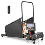 Goplus Dog Treadmill, Pet Running Machine for Small/Medium-Sized Dogs Indoor Exercise, Pet Fitness Equipment with Remote Control and 1.4'' Display Screen (Black)