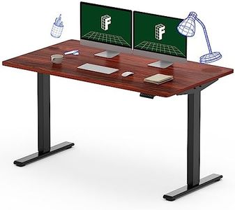 FLEXISPOT EN1 Standing Desk 140×70cm Whole-Piece Desktop Stand Up Desk Ergonomic Memory Controller Standing Height Adjustable Desk Top (Black Frame + 140cm Mahogany Top, 2 Packages)…