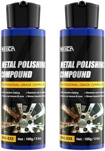 Metal Polishing Compound, WEICA Chrome Polish & Metal Restorer for Cars - Removes Rust, Oxidation & Tarnish from Aluminum, Brass, Stainless Steel - with Protective Coating