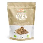 Organic Maca Powder 400g. Peruvian, Natural and Pure, from Organic Maca Root. Vegetarian and Vegan Friendly - Gelatinised - NaturaleBio