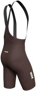 Wulibike Cycling Bib Shorts Men 4D Padded High Elasticity Tights Bike Bibs Shorts Men with 3 Pockets for Road & Gravel Biking Dark Brown X-Large