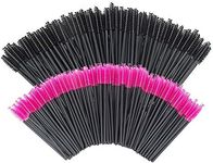 200 PCS Disposable Eyelash brush Mascara Wands Spoolies for Eye Lash Extension, Eyebrow and Makeup (Black&Rose red)