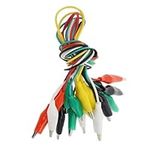 10pcs Alligator Electrical Clips Lead, 20 inches Double Ended Alligator Clips for Test Probes & Leads with 5 Colors