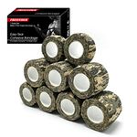 FRESINIDER 9 Rolls Self Adhesive Wrap Athletic Tape Gauze, Breathable Elastic Cohesive Bandage for Sports Injury & Pet (7 Pcs 2"x 5 Yards + 2 Pcs 1" X 5 Yards) (Digital Woodland Camo)