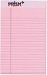 TOPS Prism Writing Pads, 5" x 8", Jr. Legal Rule, Narrow 1/4" Spacing, Pink, Perforated, 50 Sheets, 12 Pack (63050)