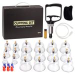 GEN'C BÉAUTY Cupping Therapy Set, 18 Pcs Cupping Cups Therapy Sets Massage Back, Massage Cupping kit with Pumping Handle