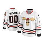 UNLC Youth Eway Clark #00 Griswold Hockey Jersey, White, M