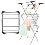 Rainberg 3 Tier Clothes Airer Drying Indoor and Outdoor, Laundry Rack with Non-Slip Feet and Corner Spaces for Hangers, Flat foldable for Space Saving Washing Line, 20m Drying Space