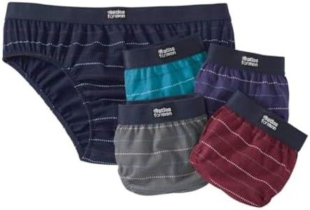 ATLAS FOR MEN - Lot de 5 Slips Jersey Coton Rayés - XL
