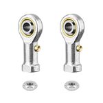 HiPicco PHSB4 Rod End Bearing, 2pcs 1/4-inch Bore Pre-Lubricated 1/4-28 Female Thread Right Hand Heim Joint with Jam Nuts