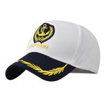 Captain Hat Baseball Cap: Sailor Ship Cap Boat Hat Nautical Marine Sea Cap Boat Baseball Hat for Men Women Captain Costume Accessory, Assorted colours, One Size