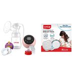 LuvLap Electric Breast Pump & Nursing Breast Pad, 48 Pcs