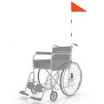 RAXCONN Wheelchairs Safety Flag with Polyester Full Color Tear-Resistant Waterproof Orange Flag, Bike Safety Flag with Heavy Duty Fiberglass Poles 6 Feet Adjustable Height