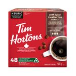 Tim Hortons Dark Roast Coffee, Single Serve Keurig K-Cup Pods, 48 Count