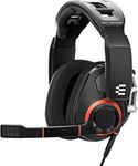 EPOS Enterprise SENNHEISER GSP 500 Wired Open Acoustic Gaming Headset, Noise-Cancelling Microphone, Adjustable Headband with Customizable Contact Pressure, Volume Control, PC + Mac + Xbox + PS4, Pro –Black/Red, one-size