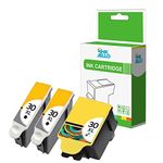 InkJello Ink Cartridge For Printer, Compatible With Kodak ESP 1.2 3.2 3.2S C110 C310 C315 ESP Office 2150 2170 Hero 3.1 5.1 K10BK KIC10C (Black/Tr-Colour, 3-Pack)