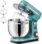 Neretva Stand Mixer, [6.34QT& 6-Speed& 400W] Mixers Kitchen Electric Stand Mixer Lightweight& Large Capacity& LED Display Kitchen Mixer with Whisk, Flat Beater, Dough Hook