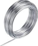 ART IFACT 10 Meters - 10 Gauge (3.2mm) Aluminium Silver Art and Craft Wire for Jewellery Making, Flower Decoration and Floral Arrangement