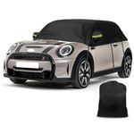 Half Car Cover Replace for Mini Cooper 3 Door 2000-2024, Custom-Fit Soft Top Roof Protector Car Cover, Half Garage with Straps UV Resistant Half Cover All Weather Outdoor Indoor