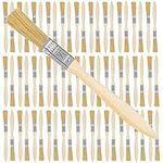 Kurtzy 72 Pack 0.5 Inch/12.7mm Chip Paint Brushes - Professional Wooden Handle Paint Brush Set for Paint, Stains, Varnishes, Glues and Home DIY Beige