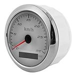 GPS Speedometer 85mm 60KM H IP67 Waterproof Universal Speed Gauge Accessory for Marine Ships Yachts Car Motorcycle 3 3/8in Speedometer Boat Gauge Powersports Speedometers (White Dial)