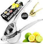 Zulay Kitchen Handheld Lemon Squeezer - Heavy Duty Citrus Juicer & Lemon Juicer Hand Press With Curved Handle - Manual Lemon Lime Squeezer & Metal Citrus Squeezer For Extracting Juices