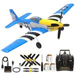 ANTSIR RC Plane for Adults and Kids, 4 Channel Hobby Remote Control Airplane P51 Mustang Fighter with 6-Gyro System for Beginners Learning to Fly