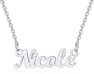 Custom4U Nicole Necklace Girl's Name Pendant with Chain Women Nameplate Jewellery