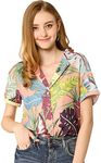 Allegra K Women's Hawaiian Floral L