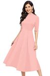 ILLI LONDON Women's A-LINE Maxi Dress (Small, Pink)