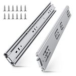 SLIDEWAY 200 Lb Heavy Duty Drawer Slides 1 Pair 20 Inch Full Extension Ball Bearing Sliding Rails Cabinet Runners Tracks Tool Box Glides with Screws（2" Wide