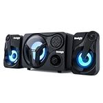 PC Speakers with Subwoofer, USB-Powered Mini 2.1 Stereo LED Multimedia Gaming Speaker with Bluetooth USB for Computer, Desktop, Laptop