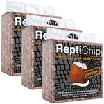 ReptiChip Compressed Coconut Chip Substrate for Reptiles 72 Quart Coco Chips Brick Bedding (3 Pack)