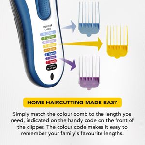 Wahl Colour Pro Cordless Hair Clipper – Adjustable Blades