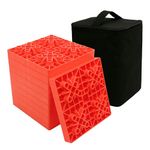 PEAKTOW Heavy Duty RV Camper Leveling Blocks, Stackers and Levelers with Carrying Bag, Red, 10PK