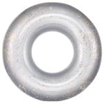 MoKo Swim Rings with Glitter, 90cm Diameter Inflatable Pool Float Swimming Pool Float Tube Round Shaped Swimming Tube Water Fun Beach Pool Toys for Summer Party for Kids Adults, Silver