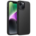 JETech Silicone Case for iPhone 14 Plus 6.7-Inch, Silky-Soft Touch Full-Body Protective Phone Case, Shockproof Cover with Microfiber Lining (Black)