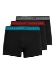 JACK & JONES Men's Jacwaistband Trunks 3 Pack Noos Boxer