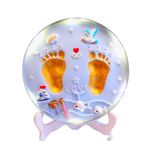 Moppets Baby Girl's And Baby Boy's Clay Handprint And Footprint Keepsake Souvenir Kit (Blue, Light)), 1 Count