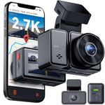 VANTRUE E2 Dash Cam Front and Rear 2.7K+2.7K, 5G WiFi GPS Dashcam for Cars Voice Control, Car Camera 160 Wide Angle WDR STARVIS Night Vision, 24H Buffered Parking Mode G-Sensor, Support 512GB Max