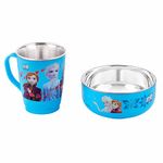 SKI Frozen Printed Stainless Steel Bowl 400 ml & Mug 250 ml (Frozen)