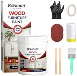 Boncart Wood Furniture Paint Kit, 5 FL.OZ Water-Based Wood Paint For Furniture, Cabinets, Tables, Doors, No Primer Needed, Non-Toxic, Easy Application (White)