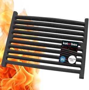 KOTARBAU Fireplace Grate 28 x 21 cm, Cast Iron, Traditional Style, Grey